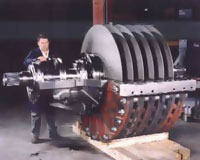 Dynamometer model 406-160. Smooth disc dynamometer rated at 60,000 kW.
